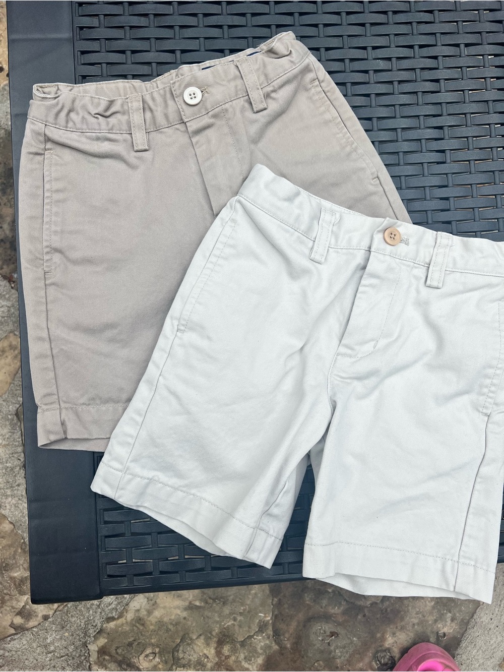 Vineyard Vines Kids Shorts - Light Tan and Light Cream
